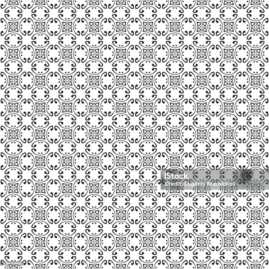 Pattern Abstract 1 Color Abstract Seamless Pattern Of Various Onecolor Elements Stock ...