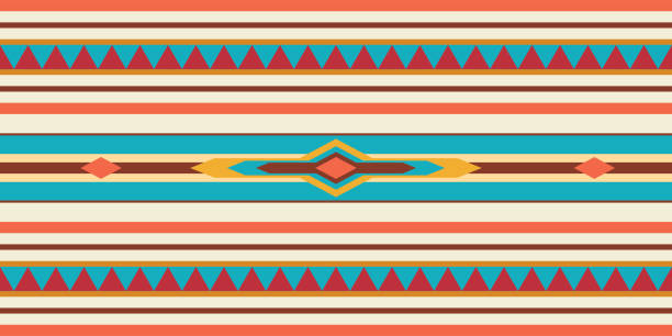 Southwestern blanket seamless repeat pattern  - Vector Illustration Southwestern blanket seamless repeat pattern  - Vector Illustration southwest stock illustrations