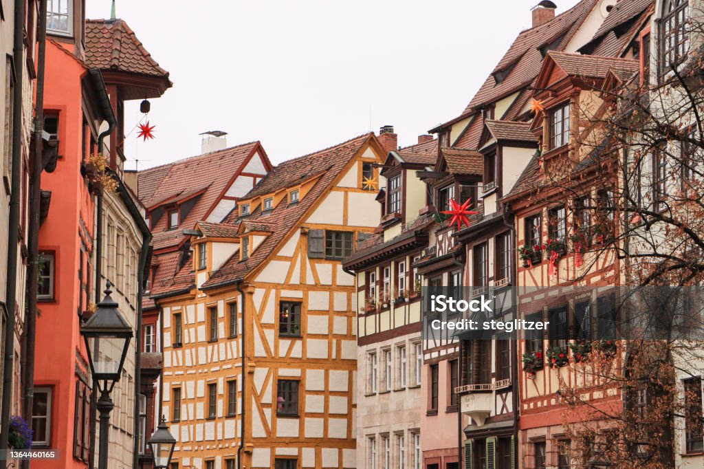 Advent in Nuremberg Tanner's Lane in December Nuremberg Stock Photo