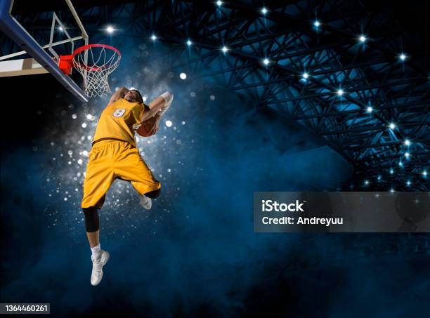 Basketball Player Players In Action Stock Photo - Download Image Now - Basketball - Sport, Basketball - Ball, Basketball Player