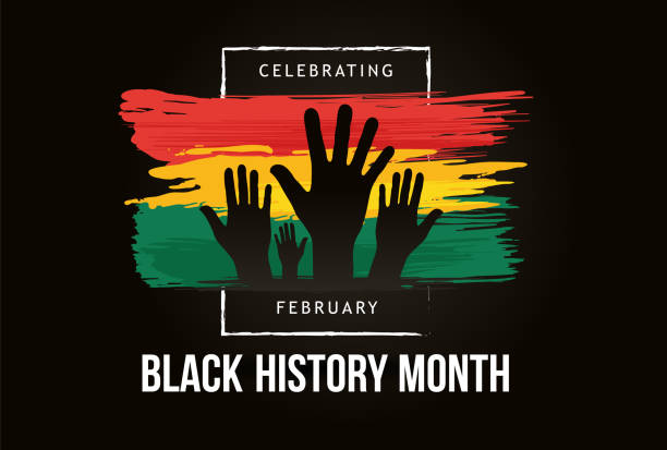 흑인 역사의 달은 2022를 축하합니다. 벡터 일러스트 디자인 그래픽 블랙 이력 달 2022 - black history month stock illustrations