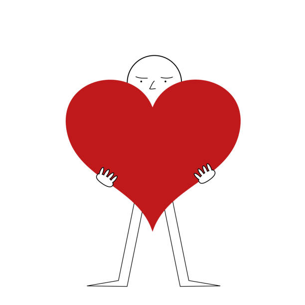 istock Love, Valentine's Day, two lovers with their heart in their hands love 1364461339
