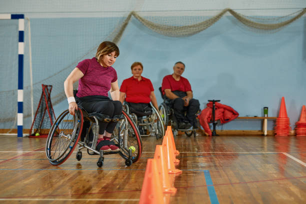 istock Competitions of the disabled at the stadium 1364469995