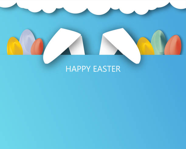 ilustrações de stock, clip art, desenhos animados e ícones de easter background illustration  , greeting card - easter egg pastel colored text easter