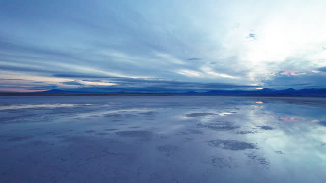 Bonneville Salt Flats at Dusk