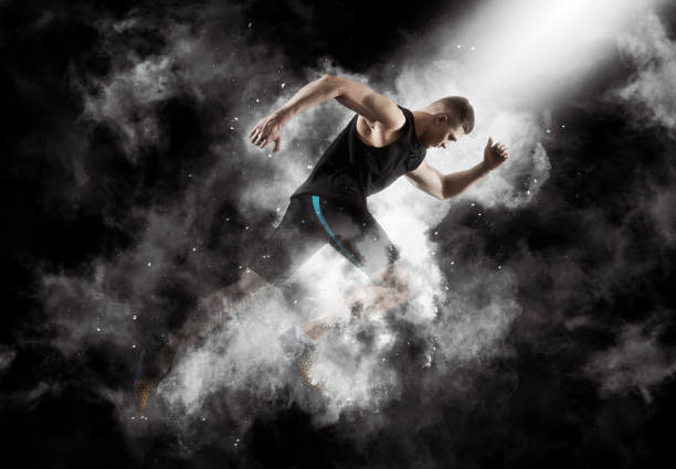 istock Sporty young man running 1364475801