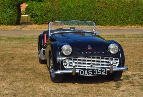 Stuttgart, Germany - July 31, 2022: Triumph Spitfire 1500 cabrio british luxury oldtimer sports car.