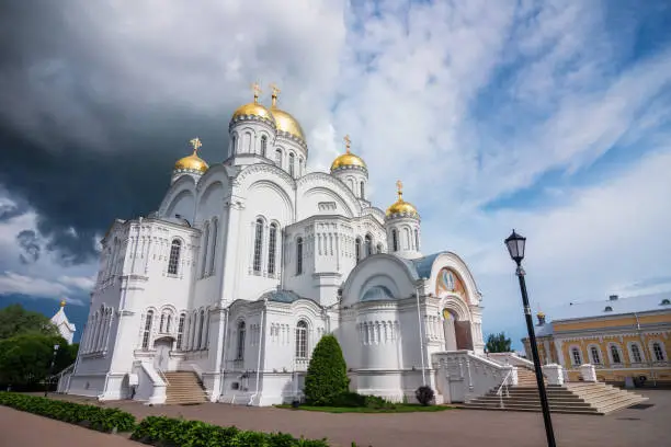Transfiguration Cathedral in neo-Russian style, Diveevo, Nizhny Novgorod region, Russia.