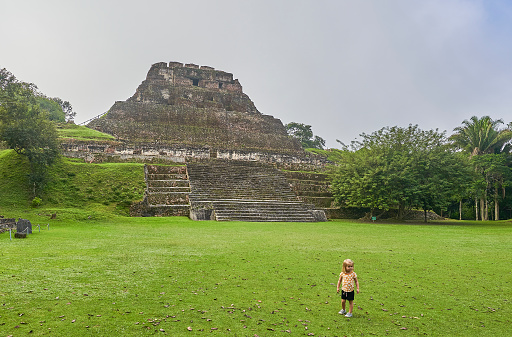 Beautiful Xunantunich Mayan Ruins in the Cayo District of the  Caribbean Nation of Belize