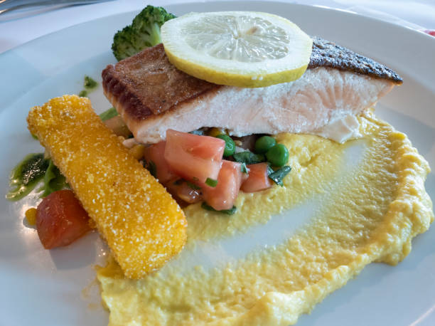 istock Succulent fillet of premium quality pan fried salmon 1364482026