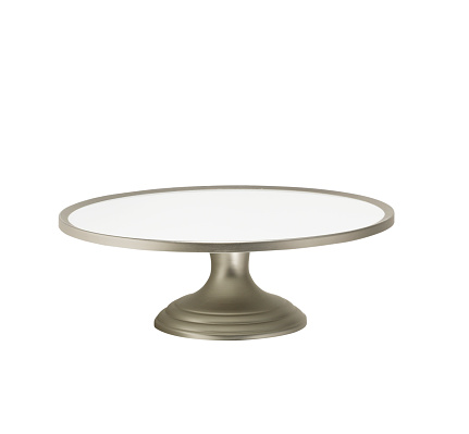 Cake stand with clipping path on white background