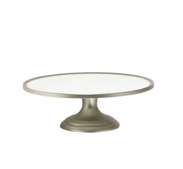 Cake stand with clipping path on white background