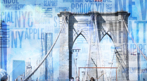 NY Brooklyn Bridge stock photo