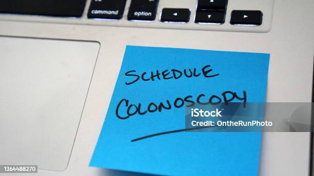 Reminder To Schedule Colonoscopy Stock Photo - Download Image Now - Colonoscopy, Colorectal Cancer, Medical Exam
