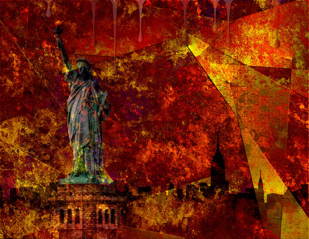 istock Liberty statue abstract painting 1364489938