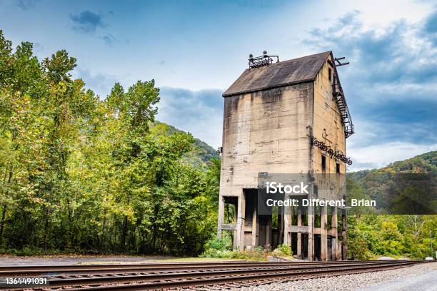 Abandoned Coal Tower Thurmond West Virginia Stock Photo - Download Image Now - West Virginia - US State, Coal Mine, Old