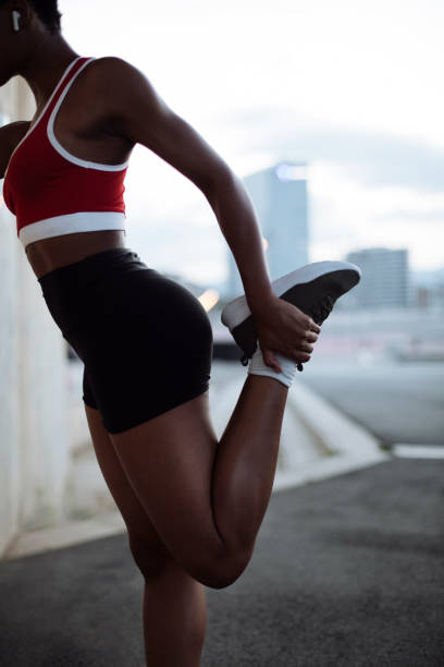 istock Working on injury prevention in her legs 1364493509