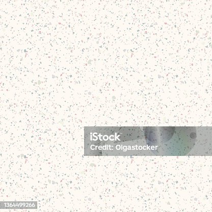 istock Terrazzo marble seamless pattern. Realistic vector texture of mosaic floor 1364499266