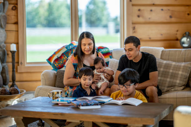 istock First Nation family spending time together at home 1364504797