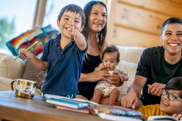 istock First Nation family spending time together at home 1364504903