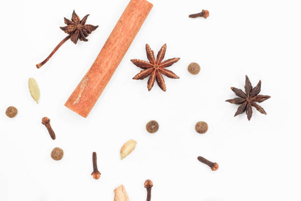 istock Mulled wine set. A set of spices for mulled wine on a white background. 1364507777