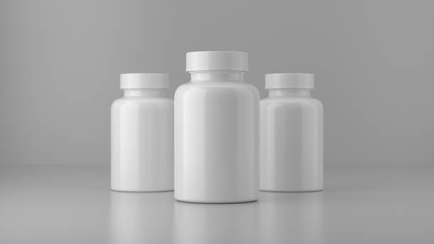 istock Mockup packaging of vitamin on white background. 1364522021