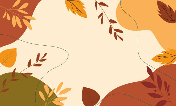 illustrazioni stock, clip art, cartoni animati e icone di tendenza di foglie d'autunno sfondo astratto - autumn leaf falling backgrounds