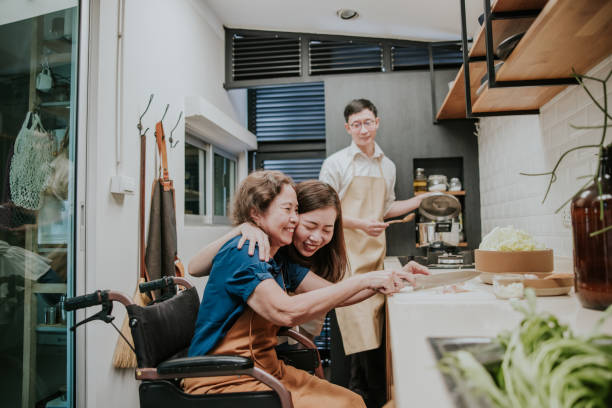 istock disability mother with love family while cooking 1364532786