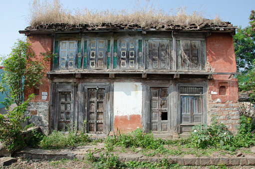 Old house near Holkar Wada (fort), located at Wafgaon, near Pune, Maharashtra, India