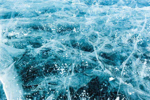 istock Texture of beautiful blue ice. 1364545842