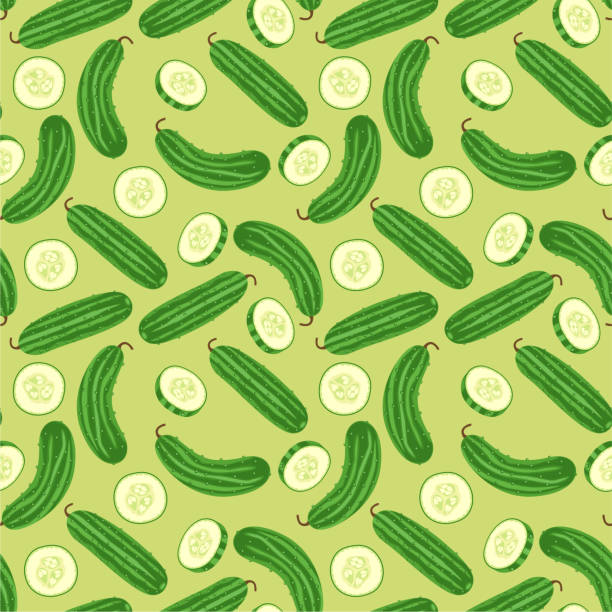 illustrations, cliparts, dessins animés et icônes de fond homogène de vert végétal de concombre - cucumber pickled