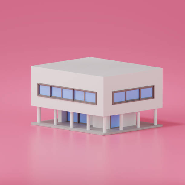 istock 3d render of a modern house, Real estate concept. 1364564620