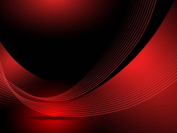 ilustrações de stock, clip art, desenhos animados e ícones de abstract red business background - clean futuristic design - horizontal chrome clean corporate business