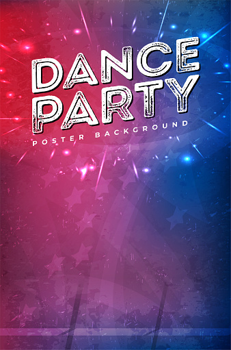 Template for your party poster with sample text in separate layer - vector illustration