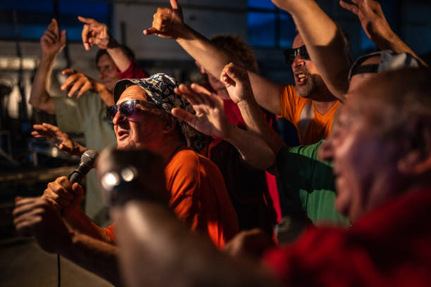 istock People enjoys the rap performance of senior man 1364571057