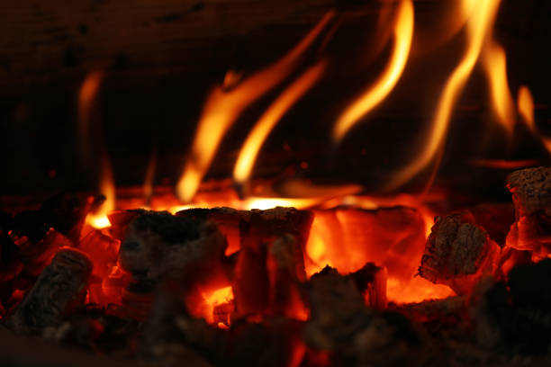 istock Stove fire embers wood fire 1364579994