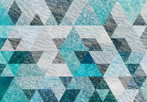 Abstract geometric background: Clean river water