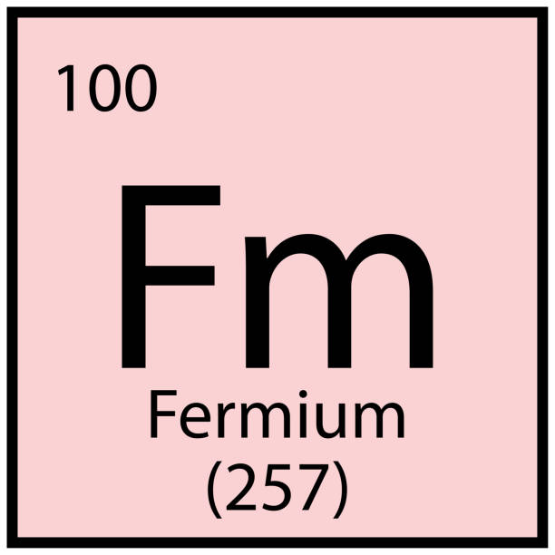 Fermium chemical element. Mendeleev table symbol. Education concept. Pink background. Vector illustration. Stock image. Fermium chemical element. Mendeleev table symbol. Education concept. Pink background. Vector illustration. Stock image. EPS 10. fermium stock illustrations