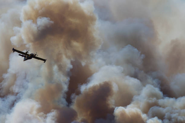 istock A Canadair CL-215 firefighting plane in the clouds of a forest fire 1364589092