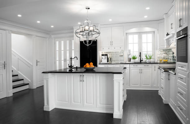 Beautiful,wooden kitchen with large island