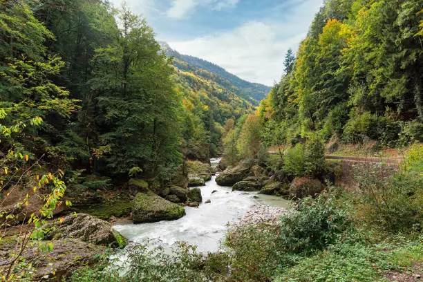 Mountain river Savoie region France