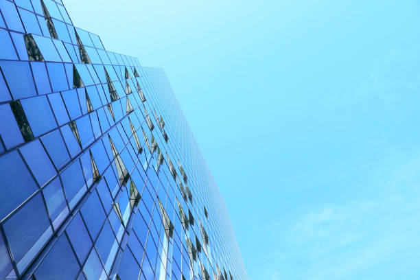 istock Structural buildings in the business district and the blue summer sky 1364608209
