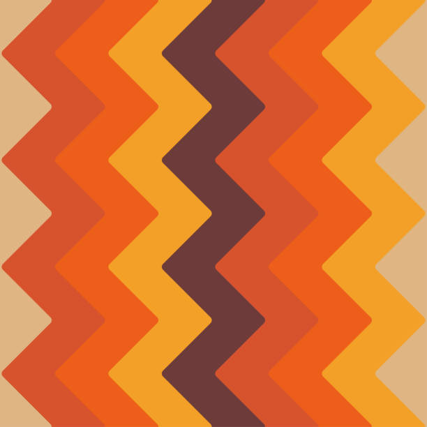 Abstract 1970s Seamless Pattern: Zigzag in Ocher Gtadient Colors. Retro Style, Geometric Vintage Background. Hand-Drawn Vector illustration. Seventies Colorful Wallpaper. Abstract 1970s Seamless Pattern: Zigzag in Ocher Gtadient Colors. Retro Style, Geometric Vintage Background. Hand-Drawn Vector illustration. Seventies Colorful Wallpaper. zigzag stock illustrations