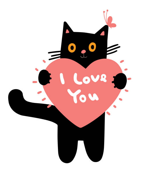 290+ Cat «I Love You» Stock Illustrations, Royalty-Free Vector