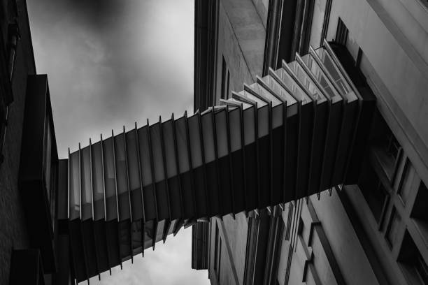 Walkway between two London buildings.