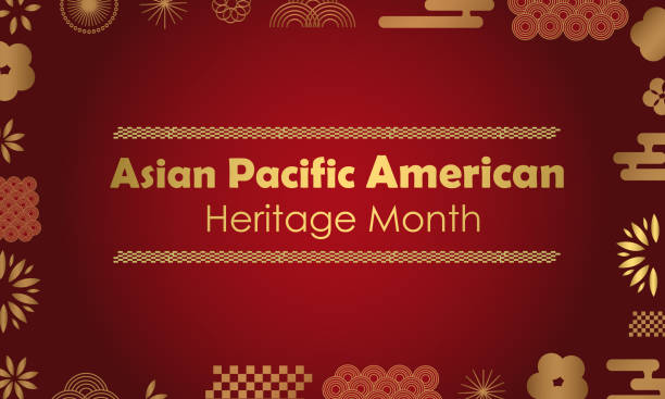 asian pacific american heritage monat. gefeiert im mai. traditionen und geschichte asiatischer amerikaner und pazifischer insulaner in den vereinigten staaten. vektor im asiatischen stil - pazifik stock-grafiken, -clipart, -cartoons und -symbole