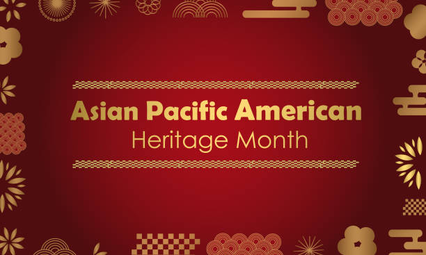 asian pacific american heritage month. celebrated in may. traditions and history of asian americans and pacific islanders in the united states. asian style vector - pasifik okyanusu stock illustrations