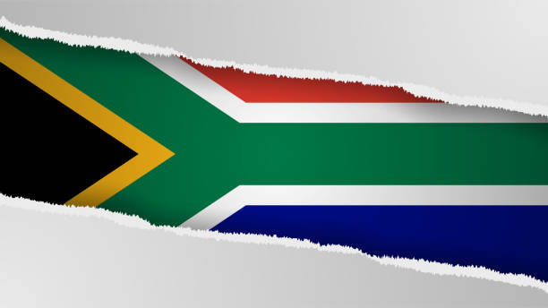 ilustrações de stock, clip art, desenhos animados e ícones de eps10 vector patriotic background with south african flag colors. - flag gear international landmark cooperation