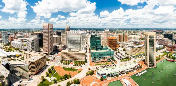 Photo of Aerial panorama of Baltimore skyline