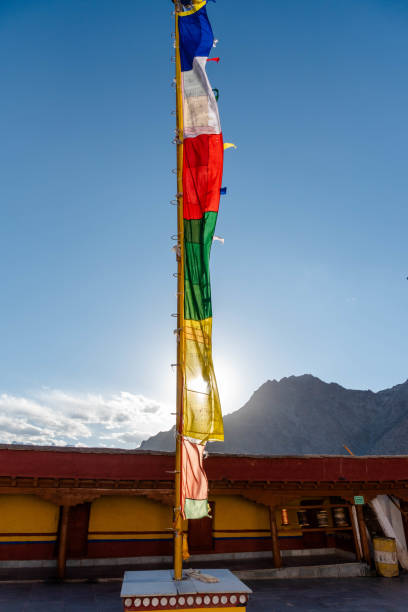 Tibetian Prayer Flag stock photo